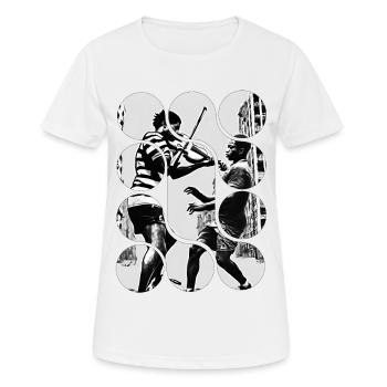 Symphonie Urbaine Dynamique - T-shirt respirant Femme - blanc - Devant - AI Model Female 172 dark (172cm)