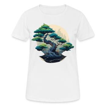Bonsaï au clair de lune - T-shirt respirant Femme - blanc - Devant - AI Model Female 172 dark (172cm)