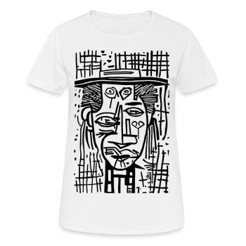 Visuel Art LOVE - T-shirt respirant Femme - blanc - Devant - AI Model Female 172 dark (172cm)