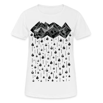 Geometric rain - Women's Breathable T-Shirt - white - Front - AI Model Female 172 dark (172cm)