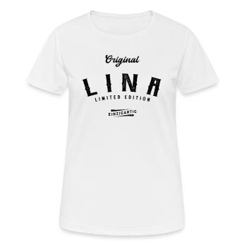 Lina Limited Edition - Frauen T-Shirt atmungsaktiv - Weiß - Vorne - AI Model Female 172 dark (172cm)