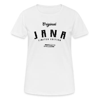 Jana Limited Edition - Frauen T-Shirt atmungsaktiv - Weiß - Vorne - AI Model Female 172 dark (172cm)
