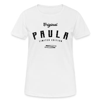 Paula Limited Edition - Frauen T-Shirt atmungsaktiv - Weiß - Vorne - AI Model Female 172 dark (172cm)