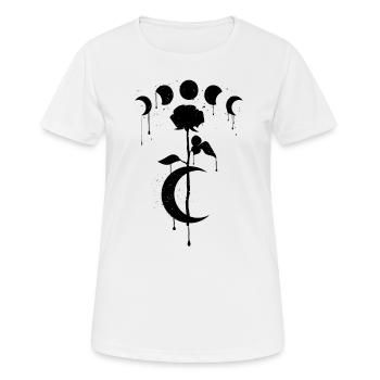 Occulte Rose Gothique Phase de Lune Esthétique Occulte - T-shirt respirant Femme - blanc - Devant - AI Model Female 172 dark (172cm)