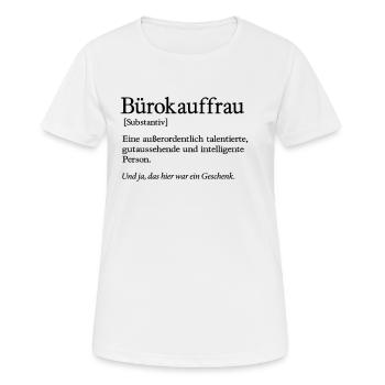 Bürokauffrau Gutaussehend Büro Kauffrau - Frauen T-Shirt atmungsaktiv - Weiß - Vorne - AI Model Female 172 dark (172cm)