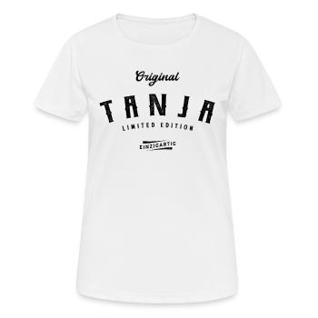 Tanja Limited Edition - Frauen T-Shirt atmungsaktiv - Weiß - Vorne - AI Model Female 172 dark (172cm)