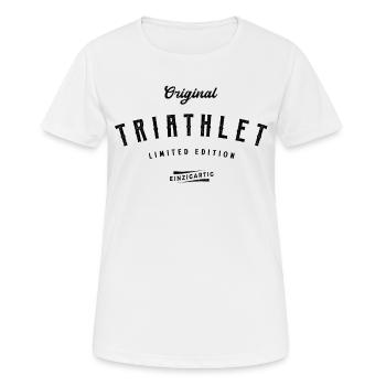 Triathlet Limited Edition Triathleten - Frauen T-Shirt atmungsaktiv - Weiß - Vorne - AI Model Female 172 dark (172cm)