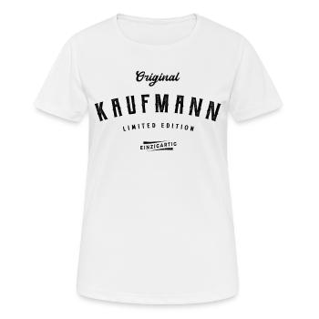 Kaufmann Limited Edition Einzelhandel Großhandel - Frauen T-Shirt atmungsaktiv - Weiß - Vorne - AI Model Female 172 dark (172cm)