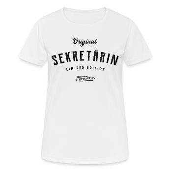Sekretärin Limited Edition Lustiges Sekretär - Frauen T-Shirt atmungsaktiv - Weiß - Vorne - AI Model Female 172 dark (172cm)