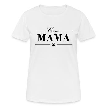 Corgi Mama Hunde Hundemama - Frauen T-Shirt atmungsaktiv - Weiß - Vorne - AI Model Female 172 dark (172cm)