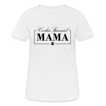 Cocker Spaniel Mama Hunde Hundemama - Frauen T-Shirt atmungsaktiv - Weiß - Vorne - AI Model Female 172 dark (172cm)