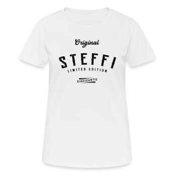 Steffi Limited Edition - Frauen T-Shirt atmungsaktiv - Weiß - Vorne - AI Model Female 172 dark (172cm)