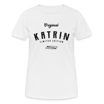 Katrin Limited Edition - Frauen T-Shirt atmungsaktiv - Weiß - Vorne - AI Model Female 172 dark (172cm)