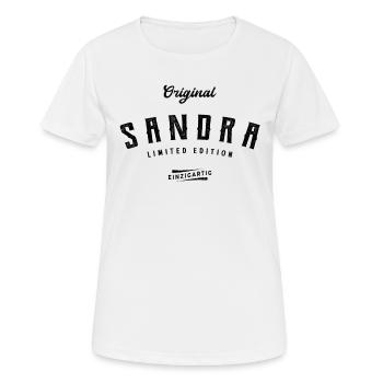 Sandra Limited Edition - Frauen T-Shirt atmungsaktiv - Weiß - Vorne - AI Model Female 172 dark (172cm)