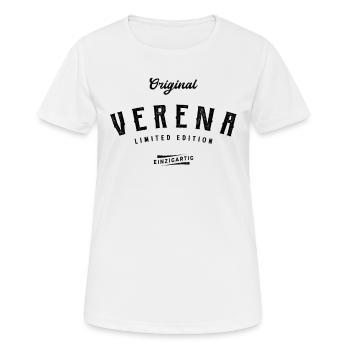 Verena Limited Edition - Frauen T-Shirt atmungsaktiv - Weiß - Vorne - AI Model Female 172 dark (172cm)