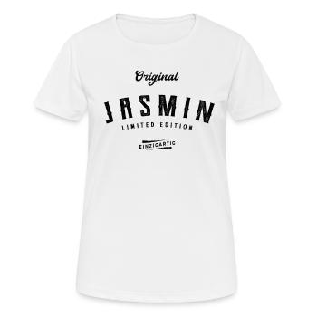 Jasmin Limited Edition - Frauen T-Shirt atmungsaktiv - Weiß - Vorne - AI Model Female 172 dark (172cm)