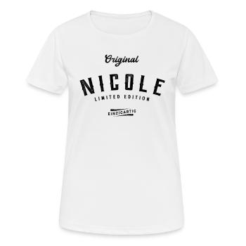 Nicole Limited Edition - Frauen T-Shirt atmungsaktiv - Weiß - Vorne - AI Model Female 172 dark (172cm)