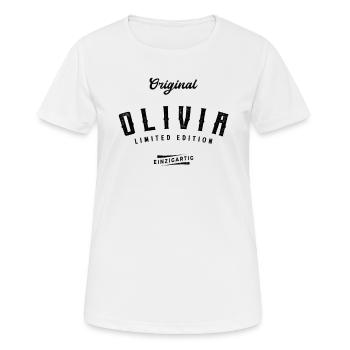 Olivia Limited Edition - Frauen T-Shirt atmungsaktiv - Weiß - Vorne - AI Model Female 172 dark (172cm)