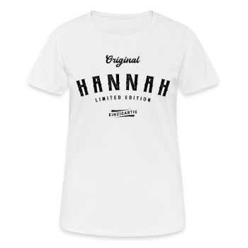 Hannah Limited Edition - Frauen T-Shirt atmungsaktiv - Weiß - Vorne - AI Model Female 172 dark (172cm)