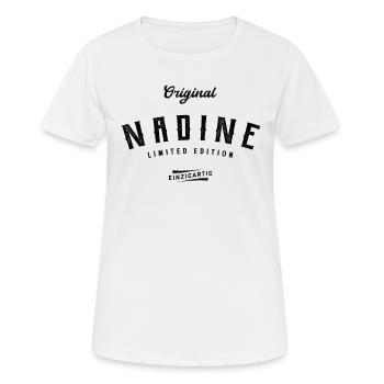 Nadine Limited Edition - Frauen T-Shirt atmungsaktiv - Weiß - Vorne - AI Model Female 172 dark (172cm)