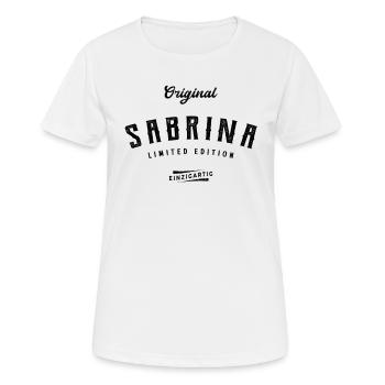 Sabrina Limited Edition - Frauen T-Shirt atmungsaktiv - Weiß - Vorne - AI Model Female 172 dark (172cm)