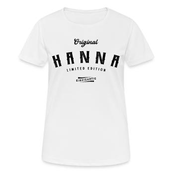 Hanna Limited Edition - Frauen T-Shirt atmungsaktiv - Weiß - Vorne - AI Model Female 172 dark (172cm)
