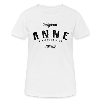 Anne Limited Edition - Frauen T-Shirt atmungsaktiv - Weiß - Vorne - AI Model Female 172 dark (172cm)
