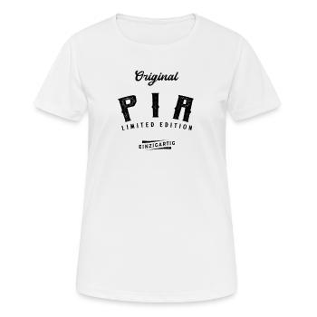 Pia Limited Edition - Frauen T-Shirt atmungsaktiv - Weiß - Vorne - AI Model Female 172 dark (172cm)