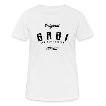 Gabi Limited Edition - Frauen T-Shirt atmungsaktiv - Weiß - Vorne - AI Model Female 172 dark (172cm)