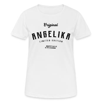 Angelika Limited Edition - Frauen T-Shirt atmungsaktiv - Weiß - Vorne - AI Model Female 172 dark (172cm)