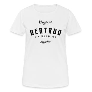 Gertrud Limited Edition - Frauen T-Shirt atmungsaktiv - Weiß - Vorne - AI Model Female 172 dark (172cm)