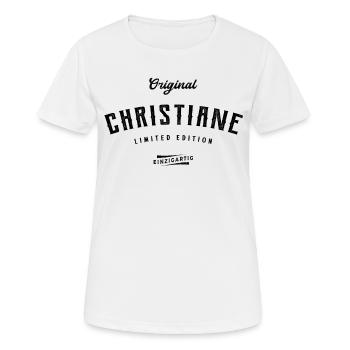Christiane Limited Edition - Frauen T-Shirt atmungsaktiv - Weiß - Vorne - AI Model Female 172 dark (172cm)