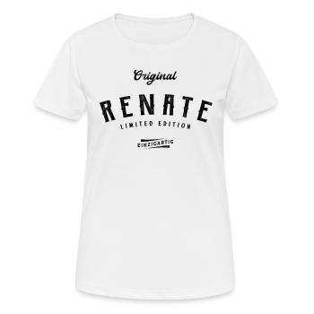 Renate Limited Edition - Frauen T-Shirt atmungsaktiv - Weiß - Vorne - AI Model Female 172 dark (172cm)