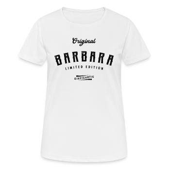 Barbara Limited Edition - Frauen T-Shirt atmungsaktiv - Weiß - Vorne - AI Model Female 172 dark (172cm)