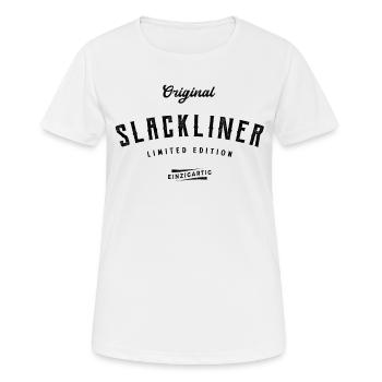 Slackliner Limited Edition Slackline - Frauen T-Shirt atmungsaktiv - Weiß - Vorne - AI Model Female 172 dark (172cm)