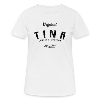 Tina Limited Edition - Frauen T-Shirt atmungsaktiv - Weiß - Vorne - AI Model Female 172 dark (172cm)