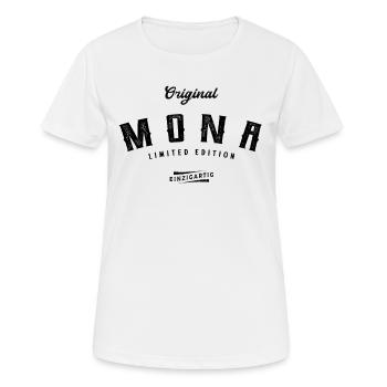 Mona Limited Edition - Frauen T-Shirt atmungsaktiv - Weiß - Vorne - AI Model Female 172 dark (172cm)