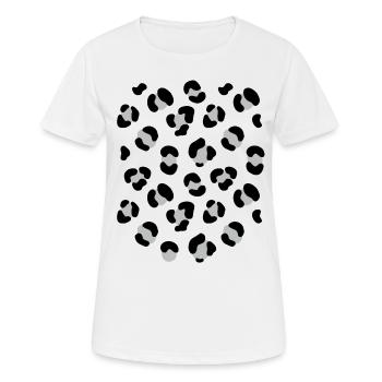 Déguisement de costume de léopard - T-shirt respirant Femme - blanc - Devant - AI Model Female 172 dark (172cm)