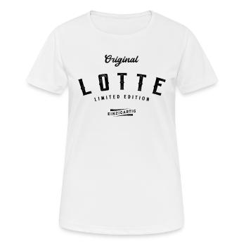 Lotte Limited Edition - Frauen T-Shirt atmungsaktiv - Weiß - Vorne - AI Model Female 172 dark (172cm)