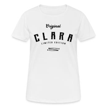 Clara Limited Edition - Frauen T-Shirt atmungsaktiv - Weiß - Vorne - AI Model Female 172 dark (172cm)