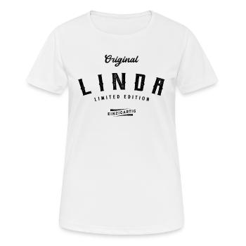 Linda Limited Edition - Frauen T-Shirt atmungsaktiv - Weiß - Vorne - AI Model Female 172 dark (172cm)