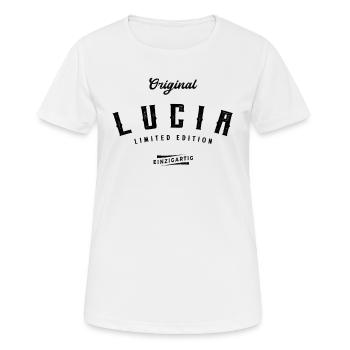 Lucia Limited Edition - Frauen T-Shirt atmungsaktiv - Weiß - Vorne - AI Model Female 172 dark (172cm)
