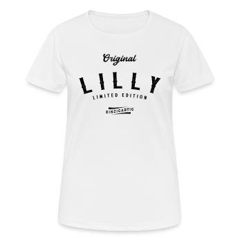 Lilly Limited Edition - Frauen T-Shirt atmungsaktiv - Weiß - Vorne - AI Model Female 172 dark (172cm)