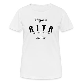 Rita Limited Edition - Frauen T-Shirt atmungsaktiv - Weiß - Vorne - AI Model Female 172 dark (172cm)