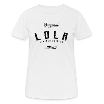 Lola Limited Edition - Frauen T-Shirt atmungsaktiv - Weiß - Vorne - AI Model Female 172 dark (172cm)