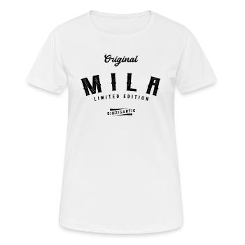 Mila Limited Edition - Frauen T-Shirt atmungsaktiv - Weiß - Vorne - AI Model Female 172 dark (172cm)