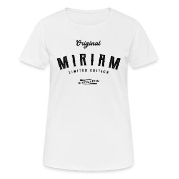 Miriam Limited Edition - Frauen T-Shirt atmungsaktiv - Weiß - Vorne - AI Model Female 172 dark (172cm)