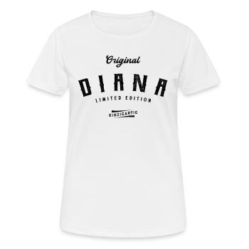 Diana Limited Edition - Frauen T-Shirt atmungsaktiv - Weiß - Vorne - AI Model Female 172 dark (172cm)