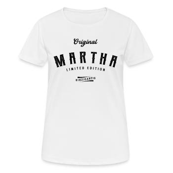 Martha Limited Edition - Frauen T-Shirt atmungsaktiv - Weiß - Vorne - AI Model Female 172 dark (172cm)