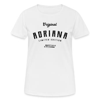 Adriana Limited Edition - Frauen T-Shirt atmungsaktiv - Weiß - Vorne - AI Model Female 172 dark (172cm)